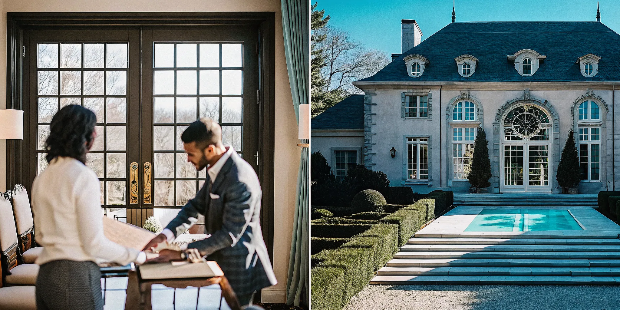Leadership team meeting at a private estate near Boston