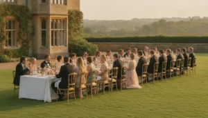An elegant private estate near Boston set for an intimate anniversary celebration