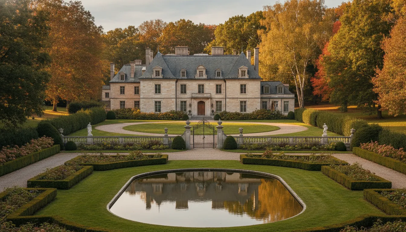 French Chateau-inspired private estate in Dedham Massachusetts