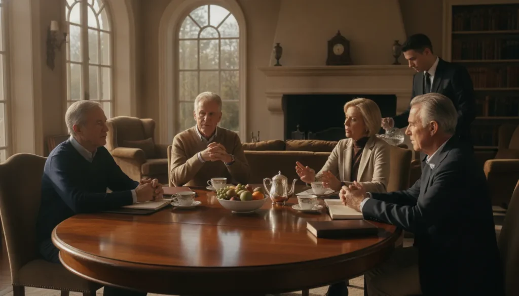 Leadership team in a refined private estate setting near Boston