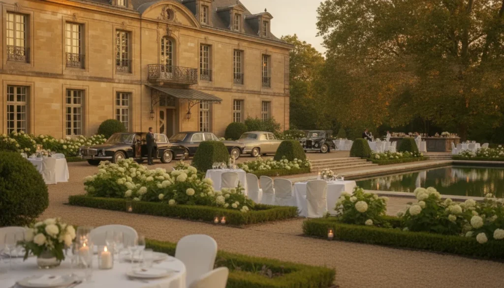 Private French Chateau-inspired estate near Boston with landscaped grounds